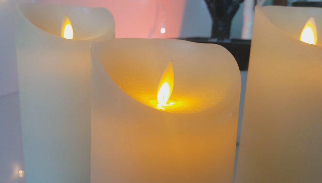 Candela LED Fiamma movimento Vera Cera Avorio